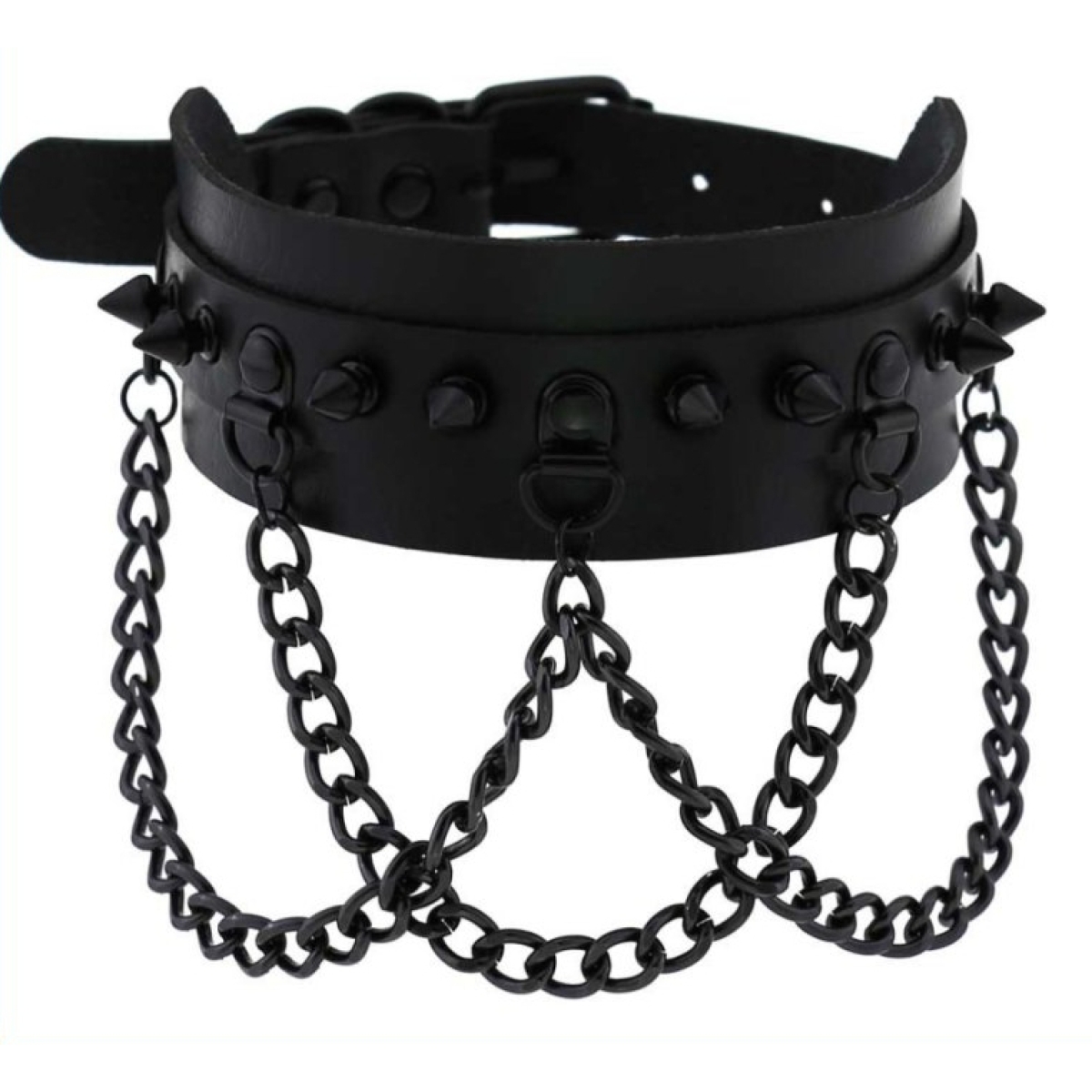 collier a pointes piky noir 5