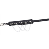 collier a pointes piky noir argente 2