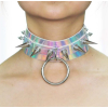 collier a pointes strobo laser argente 1