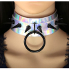 collier a pointes strobo laser argente noir 1