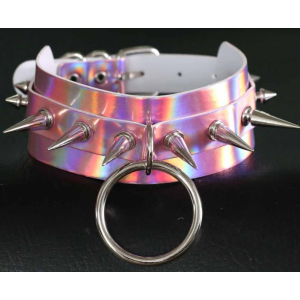 collier a pointes strobo laser rose