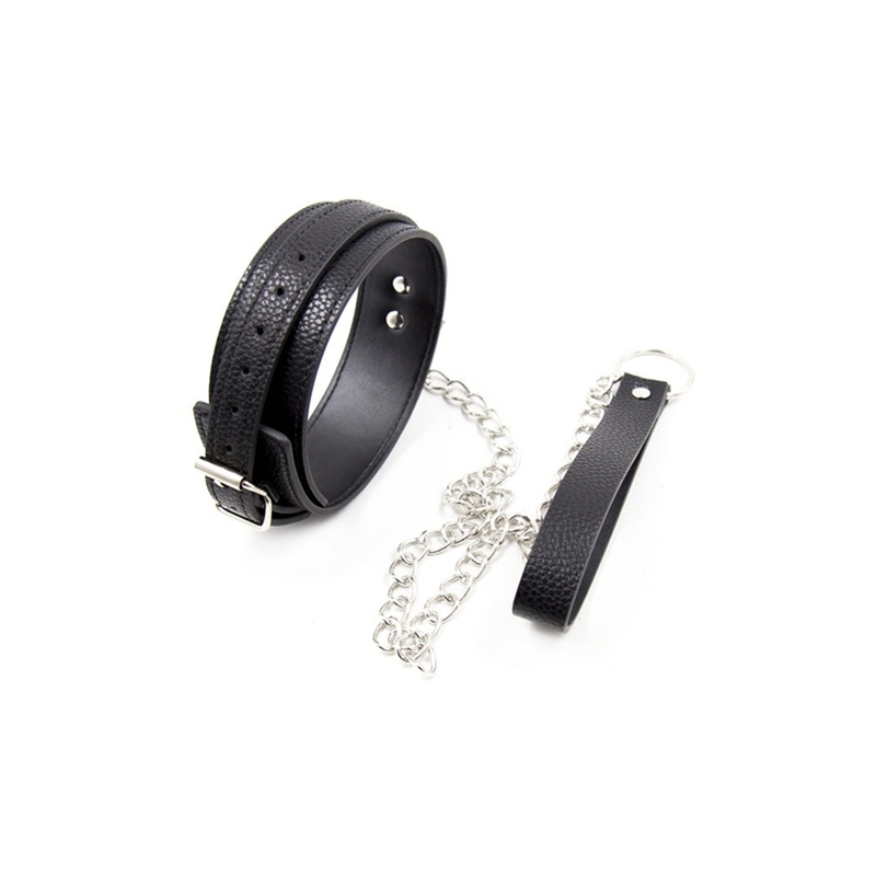 collier avec chaine metal pety noir 1