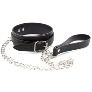 collier avec chaine metal pety noir