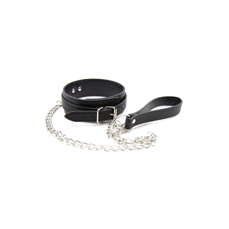 collier avec chaine metal pety noir
