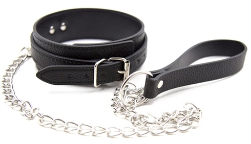 collier avec chaine metal pety noir