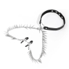 collier avec pince tetons spike heart noir 1