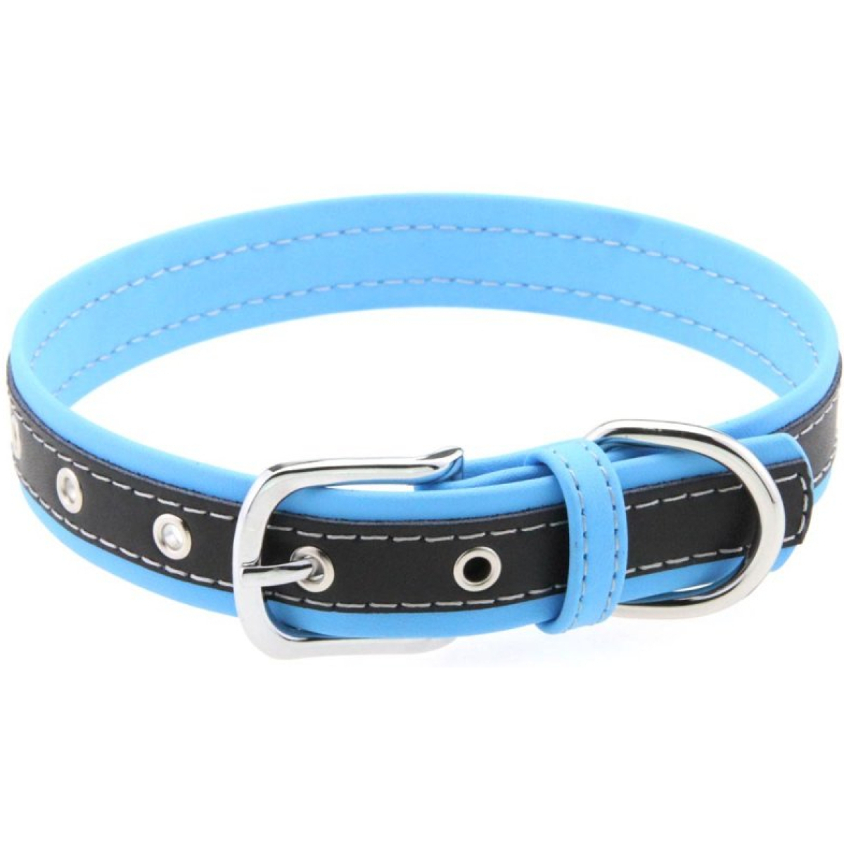 collier bicolore simili contrasted bleu clair