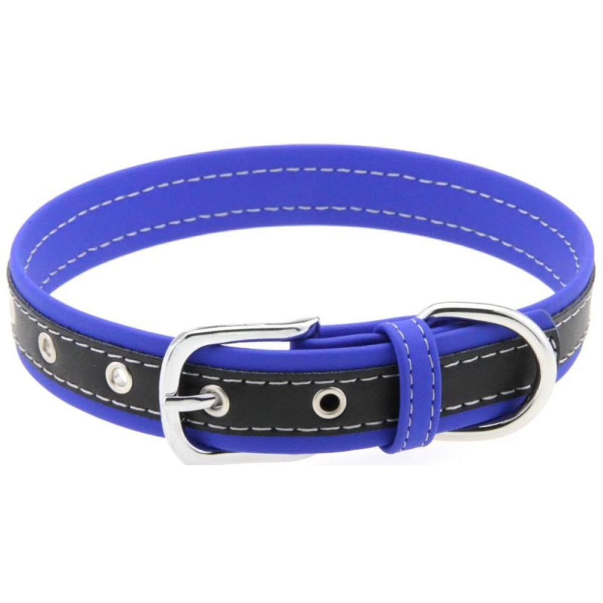 collier bicolore simili contrasted bleu fonce