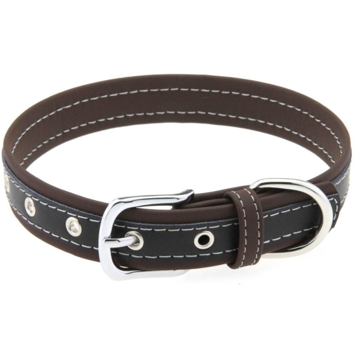 collier bicolore simili contrasted marron