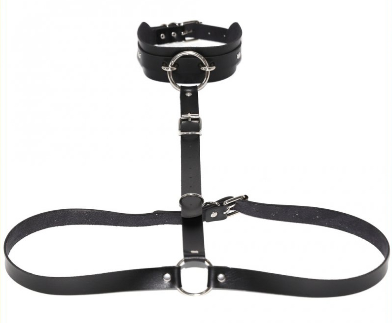 collier ceinture belt strict noir