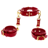 collier d ring avec menottes de poignets taboom rouge