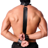 collier de bondage mains en cuir scaled