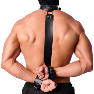 collier de bondage mains en cuir scaled