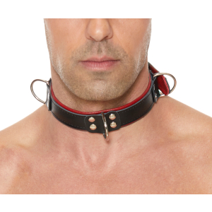 collier deluxe bondage noir rouge