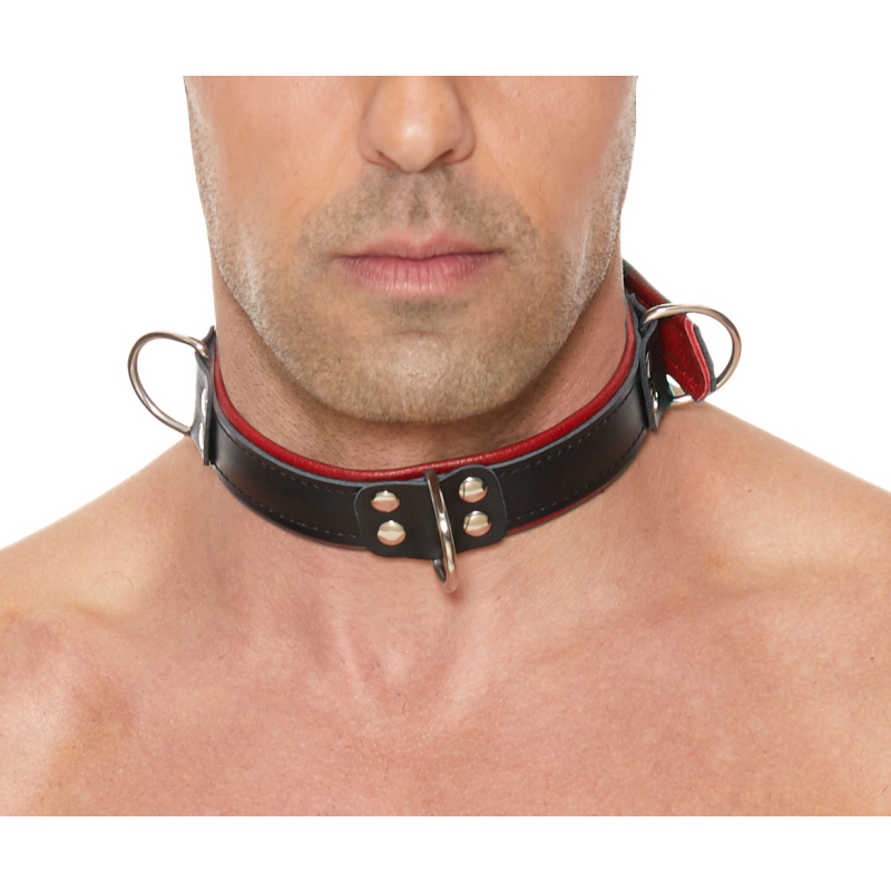 collier deluxe bondage noir rouge