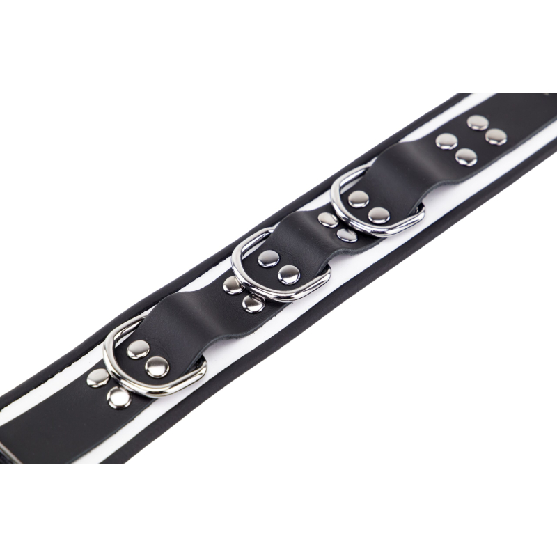 collier en cuir 3 anneaux d blanc noir 6 scaled