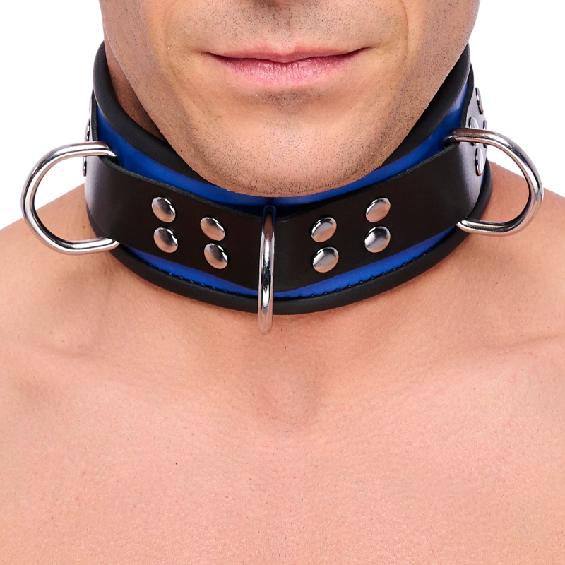 collier en cuir 3 anneaux d bleunoir 1