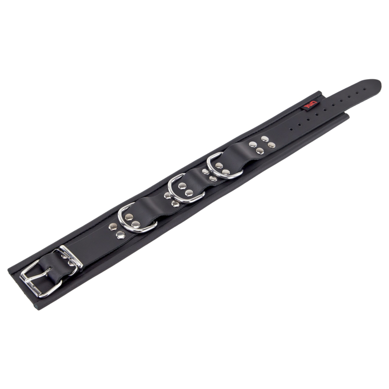 collier en cuir 3 anneaux d noir 4 scaled