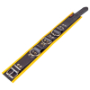 collier en cuir 3 anneaux d noir jaune 3