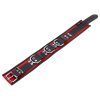 collier en cuir 3 anneaux d rouge noir 4