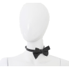 collier en cuir avec noeud papillon 1