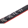 collier en cuir rembourre avec 3 anneaux d rouge 3 scaled