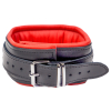 collier en cuir rembourre avec 3 anneaux d rouge 7 scaled