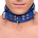 collier en cuir ultra bleu 1
