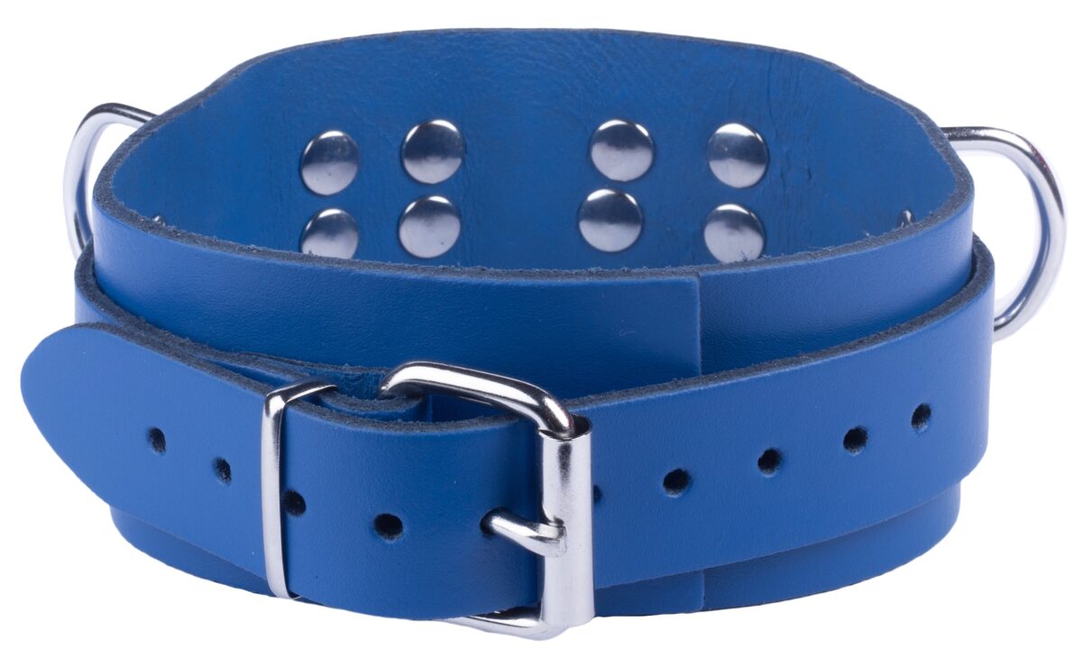 collier en cuir ultra bleu 3