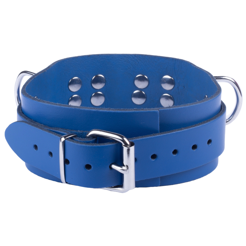collier en cuir ultra bleu 3