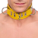 collier en cuir ultra jaune 1
