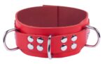 collier en cuir ultra rouge scaled