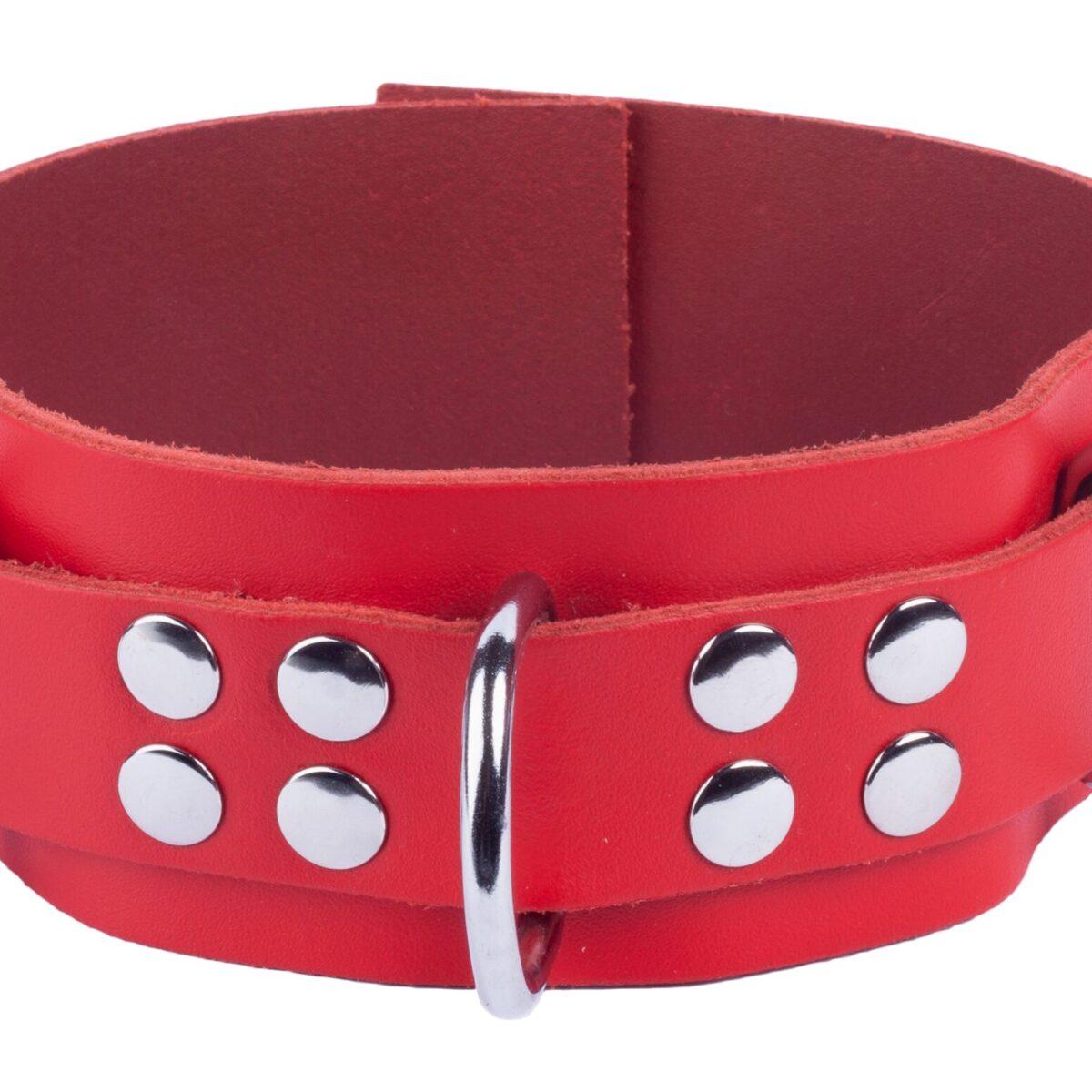 collier en cuir ultra rouge scaled