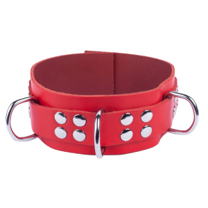 collier en cuir ultra rouge scaled