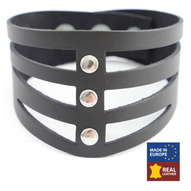 collier en cuir xena pointe