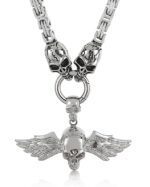 collier en metal neck skull 70cm
