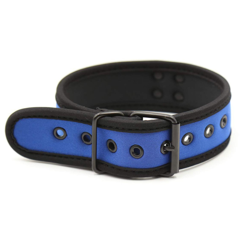collier en neoprene bleu 1
