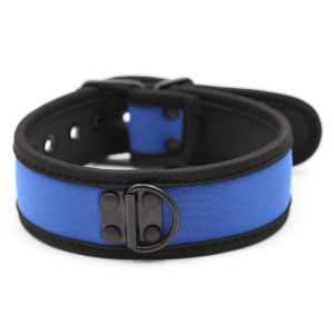 collier en neoprene bleu