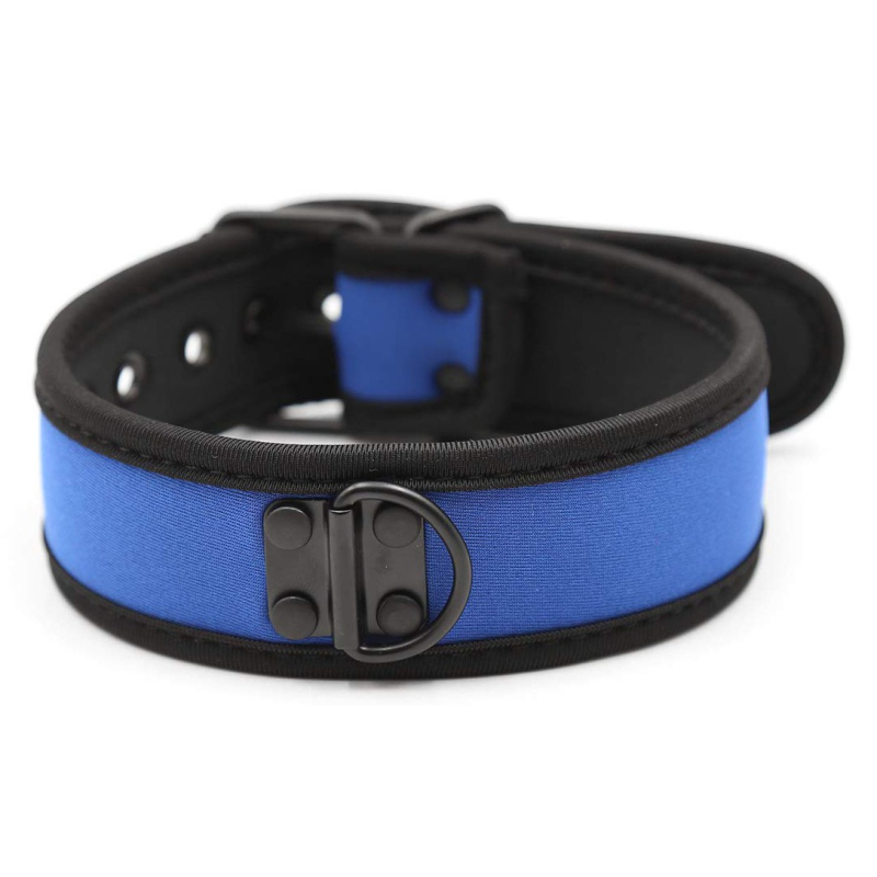 collier en neoprene bleu