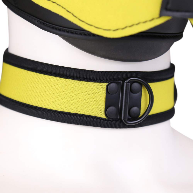 collier en neoprene jaune 2