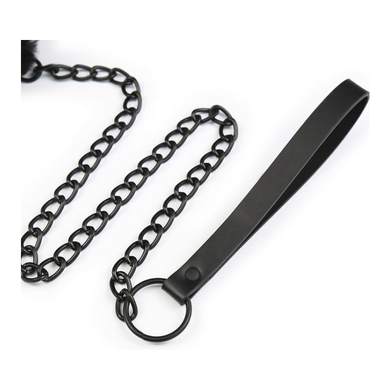 collier et laisse ball top noir 1