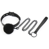 collier et laisse ball top noir