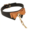 collier et laisse butler noir et marron 1