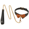 collier et laisse butler noir et marron 4