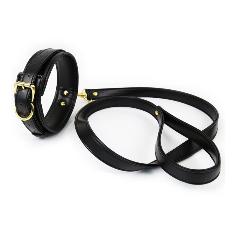 collier et laisse lighty noir
