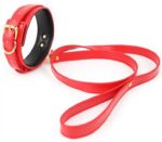 collier et laisse lighty rouge