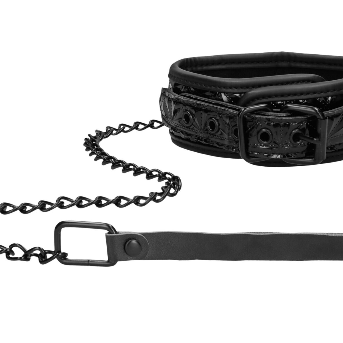 collier et laisse luxury noir scaled