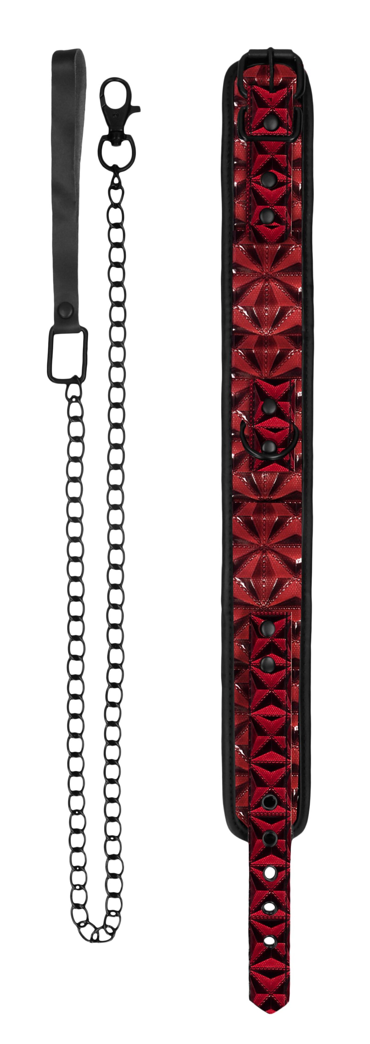 collier et laisse luxury rouge 2 scaled