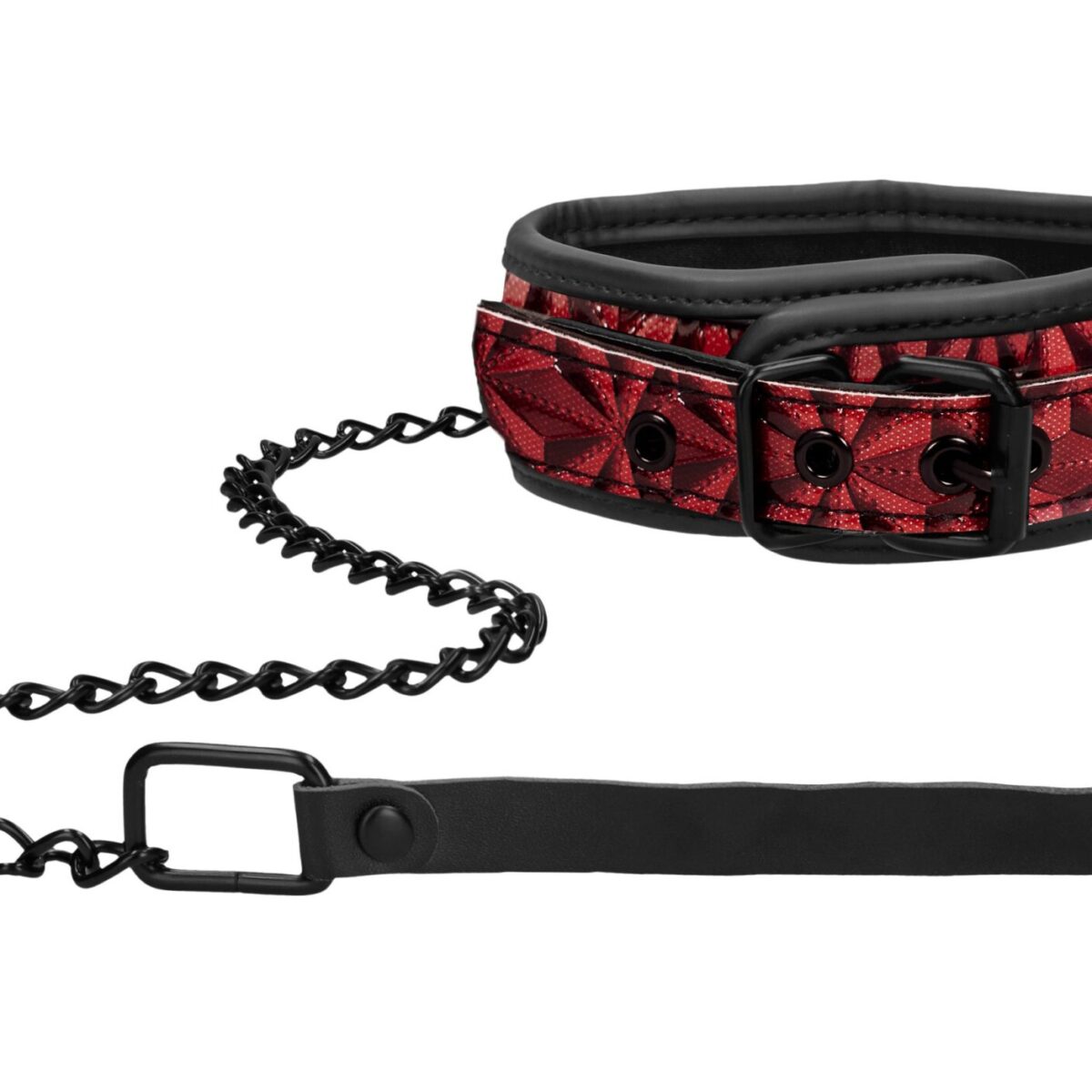 collier et laisse luxury rouge scaled