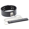 collier et laisse pin lock noir